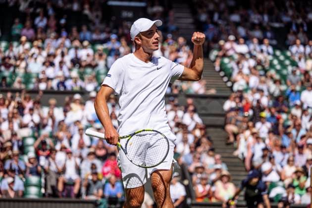 Oliver Tarvet during his Wimbledon 2025 Men?s Singles second round tennis match against Carlos Alcaraz at the All England Tennis Club in London, England (Richard Callis Sports Press Photo SPP) Copyright: xRichardxCallis SportsxPressxPhotox xSPPx spp-en-RiCaPrPh-SPP25_RiCa_02072025-1130783