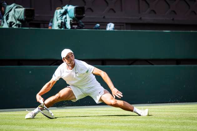 Oliver Tarvet during his Wimbledon 2025 Men?s Singles second round tennis match against Carlos Alcaraz at the All England Tennis Club in London, England (Richard Callis Sports Press Photo SPP) Copyright: xRichardxCallis SportsxPressxPhotox xSPPx spp-en-RiCaPrPh-SPP25_RiCa_02072025-1130896