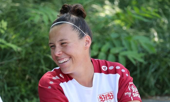 Stuttgart , Football training kick-off VfB Stuttgart women , Nicole Billa