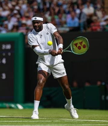 Tennis - Wimbledon Championship 2025 - Day 3 LONDON, ENGLAND - Wednesday, July 2, 2025: Frances Tiafoe (USA) during the Gentlemen s Singles 2nd Round on Day Three of The Championships Wimbledon 2025 at the All England Lawn Tennis and Croquet Club. (Photo by Kirsten Holst Propaganda) LONDON All England Lawn Tennis and Croquet Club GREATER LONDON ENGLAND  Copyright: xKirstenxHolstx 2025-07-02-015-Wimbledon_Day_3