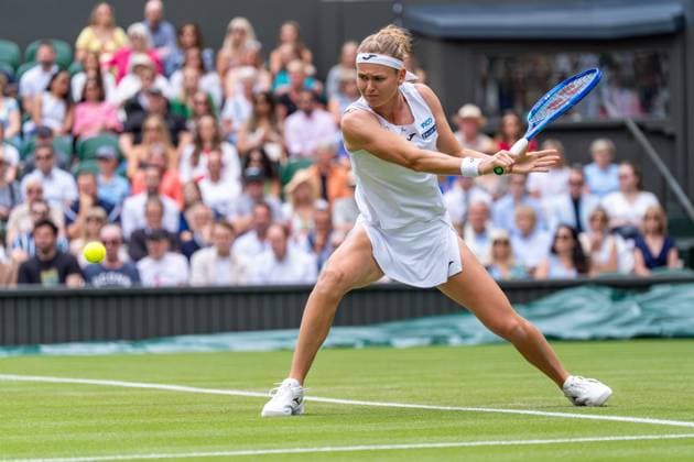 2025-07-02 The Championships Wimbledon 2025 LONDON, UNITED KINGDOM - JULY 2: Marie Bouzkoza of Czech Republic during Day Three of The Championships Wimbledon 2025 at All England Lawn Tennis and Croquet Club on July 2, 2025 in London, United Kingdom. (Photo by Marleen Fouchier BSR Agency) London United Kingdom Content not available for redistribution in The Netherlands directly or indirectly through any third parties. Copyright: xBSRxAgencyx