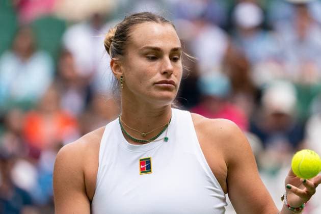 2025-07-02 The Championships Wimbledon 2025 LONDON, UNITED KINGDOM - JULY 2: Aryna Sabalenka of Belarus during Day Three of The Championships Wimbledon 2025 at All England Lawn Tennis and Croquet Club on July 2, 2025 in London, United Kingdom. (Photo by Marleen Fouchier BSR Agency) London United Kingdom Content not available for redistribution in The Netherlands directly or indirectly through any third parties. Copyright: xBSRxAgencyx