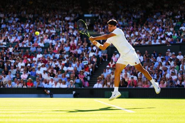 Carlos Alcaraz during his second round match Wimbledon Tennis Championships, Day 3, The All England Lawn Tennis and Croquet Club, London, UK - 02 Jul 2025London The All England Lawn Tennis and United Kingdom  Copyright: xJavierxGarcia Shutterstockx 15381941dx