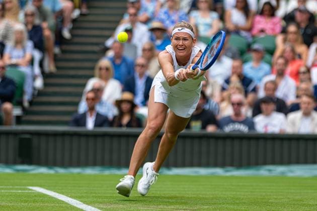 Tennis - Wimbledon Championship 2025 - Day 3 LONDON, ENGLAND - Wednesday, July 2, 2025: Marie Bouzkova (CZE) during the Ladies Singles 2nd Round on Day Three of The Championships Wimbledon 2025 at the All England Lawn Tennis and Croquet Club. (Photo by Kirsten Holst Propaganda) LONDON All England Lawn Tennis and Croquet Club GREATER LONDON ENGLAND  Copyright: xKirstenxHolstx 2025-07-02-053-Wimbledon_Day_3