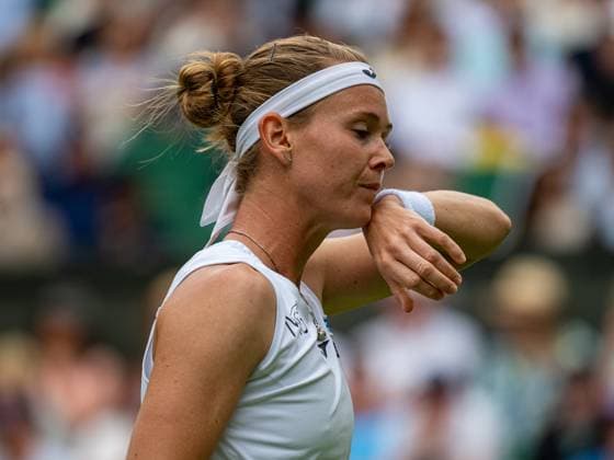 Tennis - Wimbledon Championship 2025 - Day 3 LONDON, ENGLAND - Wednesday, July 2, 2025: Marie Bouzkova (CZE) during the Ladies Singles 2nd Round on Day Three of The Championships Wimbledon 2025 at the All England Lawn Tennis and Croquet Club. (Photo by Kirsten Holst Propaganda) LONDON All England Lawn Tennis and Croquet Club GREATER LONDON ENGLAND  Copyright: xKirstenxHolstx 2025-07-02-076-Wimbledon_Day_3