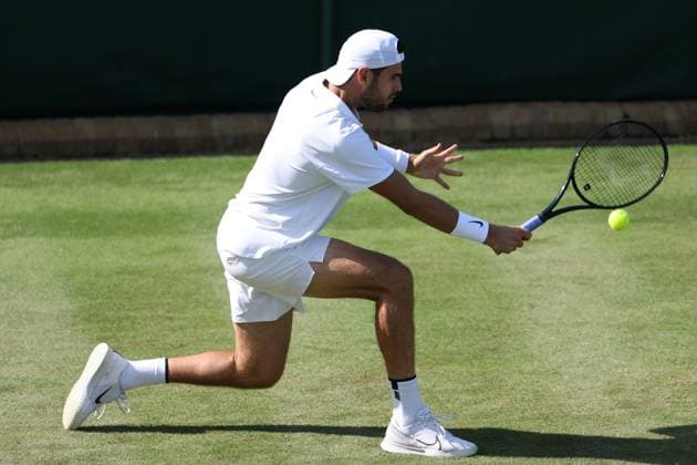 TENIS WIMBLEDON 2025 LONDYN 020725 N Z KAREN KHACHANOV W TRAKCIE MECZU DRUGIEJ RUNDY MARCIN CHOLEWINSKI NEWSPIX.PL TENNIS WIMBLEDON 2025 LONDON 02072025 KAREN KHACHANOV DURING THE MATCH IN THE SECOND ROUND NEWSPIX.PL --- newspix.pl 