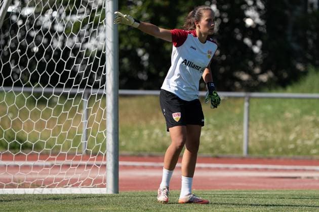 Kiara Beck VfB Stuttgart Women , VfB Stuttgart, 2 Womens Bundesliga, public training, season 2025 2026, 02 07 2025, VfB Stuttgart, 2 Womens Bundesliga, public training, season 2025 2026, 02 07 2025, Stuttgart Copyright: xEibner-Pressefoto EdwardxCheungx EP_ECG