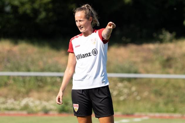 Tamar Dongus VfB Stuttgart Women , VfB Stuttgart, 2 Womens Bundesliga, public training, season 2025 2026, 02 07 2025, VfB Stuttgart, 2 Womens Bundesliga, public training, season 2025 2026, 02 07 2025, Stuttgart Copyright: xEibner-Pressefoto EdwardxCheungx EP_ECG