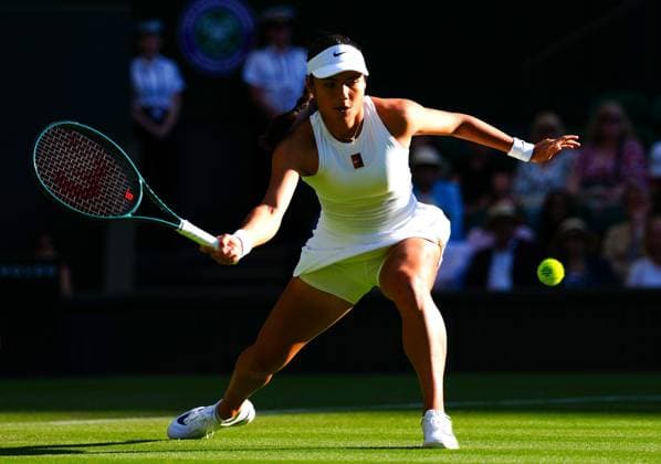 Emma Raducanu during her second round match Wimbledon Tennis Championships, Day 3, The All England Lawn Tennis and Croquet Club, London, UK - 02 Jul 2025London The All England Lawn Tennis and United Kingdom  Copyright: xJavierxGarcia Shutterstockx 15381941gl