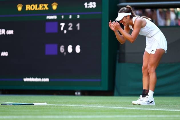 Solana Sierra wins her second round match Wimbledon Tennis Championships, Day 3, The All England Lawn Tennis and Croquet Club, London, UK - 02 Jul 2025London The All England Lawn Tennis and United Kingdom  Copyright: xJamesxMarsh Shutterstockx 15381942fe