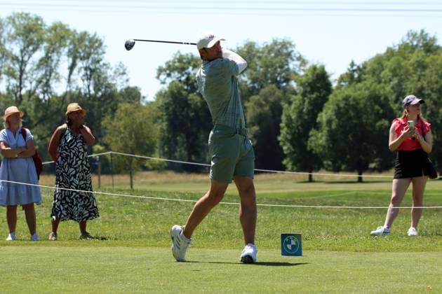 BMW International Open, Eichenried, 02 07 2025 Golf, BMW International Open, Eichenried, 02 07 2025, ProAm Tournament Picture Gareth Bale former soccer player teeing off Copyright: xBEAUTIFULxSPORTS NilsxKoepkex