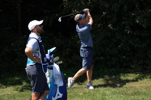 BMW International Open, Eichenried, 02 07 2025 Golf, BMW International Open, Eichenried, 02 07 2025, ProAm Tournament Picture Luke Donald Professional golfer with a difficult shot Copyright: xBEAUTIFULxSPORTS NilsxKoepkex