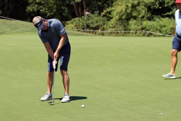 BMW International Open, Eichenried, 02 07 2025 Golf, BMW International Open, Eichenried, 02 07 2025, ProAm Tournament Picture Luke Donald professional golfer putting Copyright: xBEAUTIFULxSPORTS NilsxKoepkex