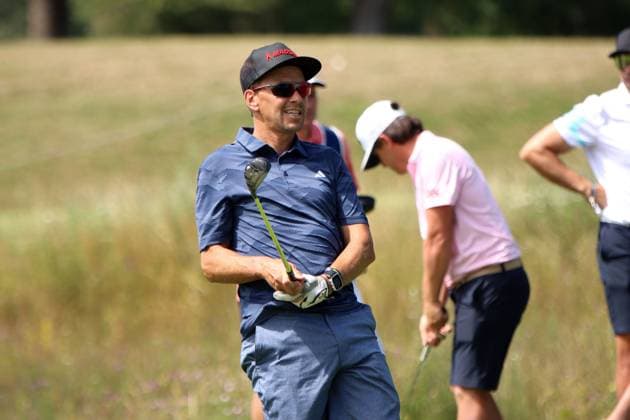 BMW International Open, Eichenried, 02 07 2025 Golf, BMW International Open, Eichenried, 02 07 2025, ProAm Tournament Picture Michael Greis former biathlete with emotions Copyright: xBEAUTIFULxSPORTS NilsxKoepkex
