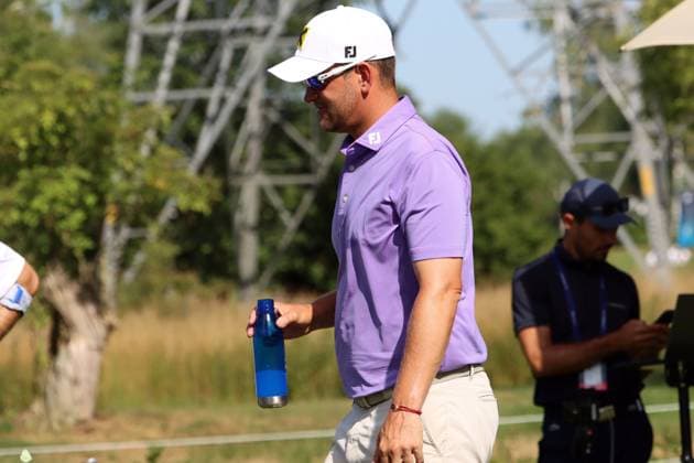 BMW International Open, Eichenried, 02 07 2025 Golf, BMW International Open, Eichenried, 02 07 2025, ProAm Tournament Picture Bernd, Wiesberger AUT with drink in the heat Copyright: xBEAUTIFULxSPORTS NilsxKoepkex