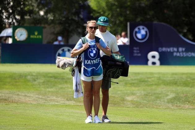 BMW International Open, Eichenried, 02 07 2025 Golf, BMW International Open, Eichenried, 02 07 2025, ProAm Tournament Picture Martin Kaymer professional golfer and wife as caddie Copyright: xBEAUTIFULxSPORTS NilsxKoepkex