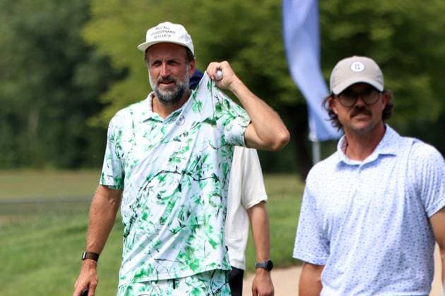 BMW International Open, Eichenried, 02 07 2025 Golf, BMW International Open, Eichenried, 02 07 2025, ProAm Tournament Picture Paul Ripke photographer filmmaker left and Wesley Bryan professional golfer Copyright: xBEAUTIFULxSPORTS NilsxKoepkex