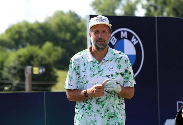 BMW International Open, Eichenried, 02 07 2025 Golf, BMW International Open, Eichenried, 02 07 2025, ProAm Tournament Picture Paul Ripke Photographer Filmmaker laughing into camera Copyright: xBEAUTIFULxSPORTS NilsxKoepkex