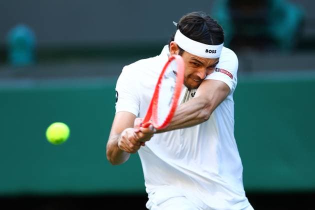 Taylor Fritz during his second round match Wimbledon Tennis Championships, Day 3, The All England Lawn Tennis and Croquet Club, London, UK - 02 Jul 2025London The All England Lawn Tennis and United Kingdom  Copyright: xJamesxMarsh Shutterstockx 15381942gb