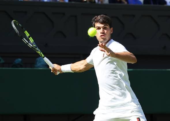 TENNIS - Wimbledon 2025 LONDON,ENGLAND,02.JUL.25 - TENNIS - ATP, Tennis Herren World Tour, Wimbledon, Grand Slam. Image shows Carlos Alcaraz (ESP).  GEPAxpictures xAlanxGrieves