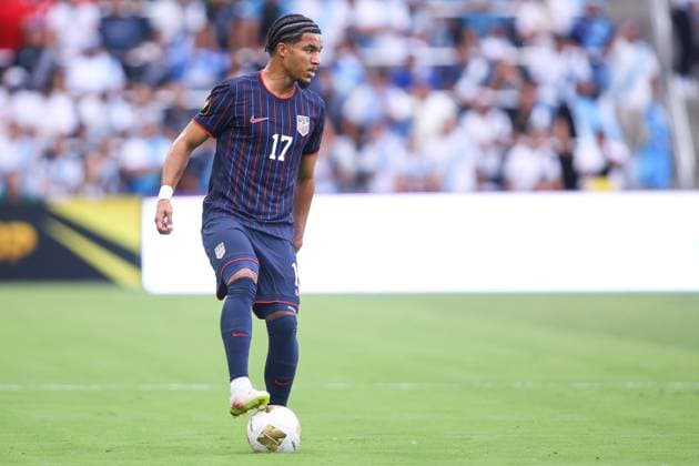 UNITED STATES VS GUATEMALA - COPA ORO - 02 JULIO 2025 ST LOUIS,MISSOURI. JULY 02th: Malik Tillman 17 of United States during the match between United States and Guatemala in the Concacaf Gold Cup 2025, held at the Energizer Park Stadium, in St Louis, Missouri (PHOTO BY FABIAN MEZA STRAFFON IMAGES IMAGO MANDATORY CREDIT EDITORIAL USE Copyright: xFABIANxMEZAx