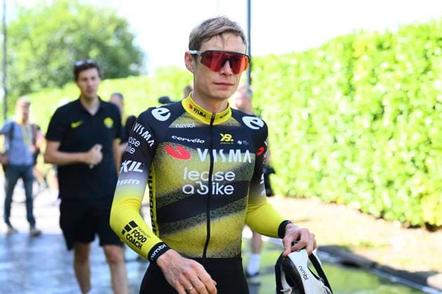 Tour de France 2025 03 07 2025 LILLE METROPOLE, FRANCE - JULY 03 : Vingegaard Jonas (DEN) of Team Visma - Lease a Bike pictured during a training session ahead of the 112th edition of Tour de France an UCI World Tour 2.UWT cycling road race stage for Men Elite on July 3, 2025 in Lille Metropole, France, 03 07 2025 ( Motordriver Kenny Verfaillie - Lille Metropole France  Copyright: xVincentxKalutx