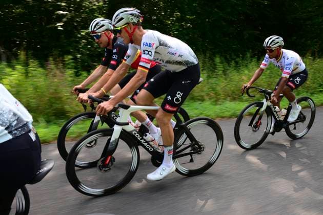Tour de France 2025 03 07 2025 LILLE METROPOLE, FRANCE - JULY 03 : Wellens Tim (BEL) of UAE Team Emirates - XRG, Politt Nils (GER) of UAE Team Emirates - XRG pictured during a training session ahead of the 112th edition of Tour de France an UCI World Tour 2.UWT cycling road race stage for Men Elite on July 3, 2025 in Lille Metropole, France, 03 07 2025 ( Motordriver Kenny Verfaillie - Lille Metropole France  Copyright: xVincentxKalutx