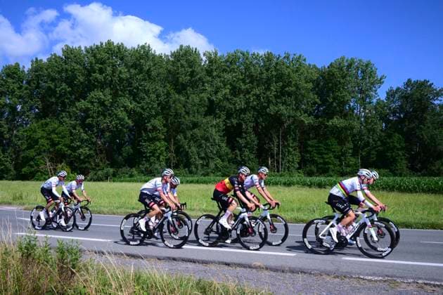 Tour de France 2025 03 07 2025 LILLE METROPOLE, FRANCE - JULY 03 : Wellens Tim (BEL) of UAE Team Emirates - XRG, Politt Nils (GER) of UAE Team Emirates - XRG pictured during a training session ahead of the 112th edition of Tour de France an UCI World Tour 2.UWT cycling road race stage for Men Elite on July 3, 2025 in Lille Metropole, France, 03 07 2025 ( Motordriver Kenny Verfaillie - Lille Metropole France  Copyright: xVincentxKalutx