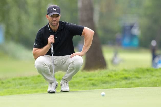 Marcel Schneider GER reading the putting line, 36 BMW International Open 2025, Golf, DP World Tour, Men, Round 1, 03 07 2025 Eichenried Bayern Germany Copyright: xkolbert-press ChristianxKolbertx