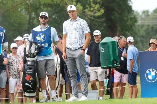 Matti Schmid GER on the tee,Tee 36 BMW International Open 2025, Golf, DP World Tour, Men, Round 1, 03 07 2025 Eichenried Bavaria Germany Copyright: xkolbert-press ChristianxKolbertx