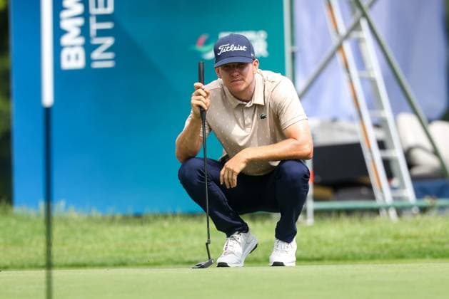 Yannik Paul GER reading the putting line, 36 BMW International Open 2025, Golf, DP World Tour, Men, Round 1, 03 07 2025 Eichenried Bayern Germany Copyright: xkolbert-press ChristianxKolbertx