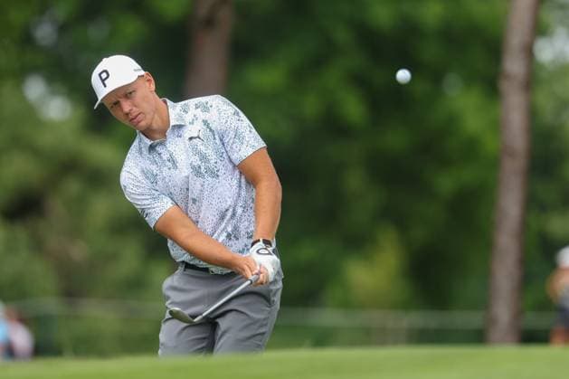 Matti Schmid GER with chip on the green, 36 BMW International Open 2025, Golf, DP World Tour, Men, Round 1, 03 07 2025 Eichenried Bavaria Germany Copyright: xkolbert-press ChristianxKolbertx