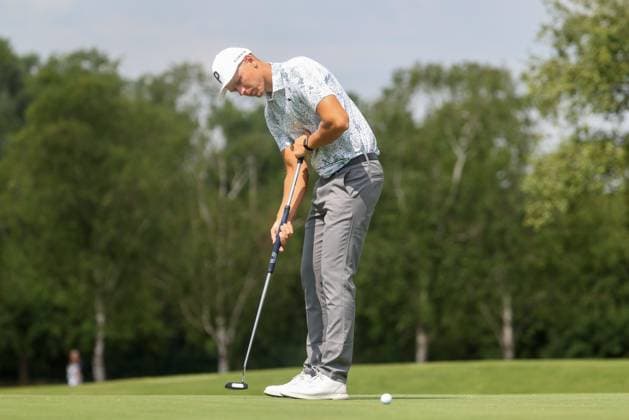 Matti Schmid GER putting, 36 BMW International Open 2025, Golf, DP World Tour, Men, Round 1, 03 07 2025 Eichenried Bayern Germany Copyright: xkolbert-press ChristianxKolbertx