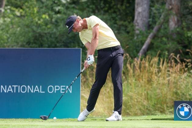 Tiger Christensen GER on the tee,Tee, 36 BMW International Open 2025, Golf, DP World Tour, Men, Round 1, 03 07 2025 Eichenried Bayern Germany Copyright: xkolbert-press ChristianxKolbertx