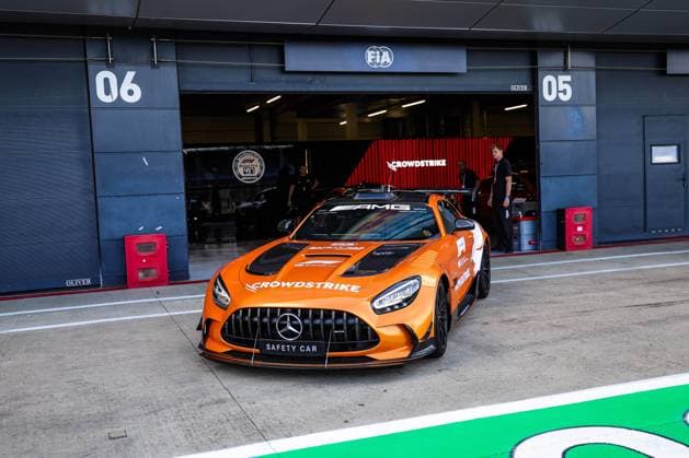 F1 - BRITISH GRAND PRIX 2025 FIA Mercedes-AMG GT Black Series Safety Car with special livery during the Formula 1 Qatar Airways British Grand Prix 2025, 12th round of the 2025 FIA Formula One World Championship, WM, Weltmeisterschaft from July 4 to 6, 2025 on the Silverstone Circuit, in Silverstone, United Kingdom - SilverstoneUnited Kingdom  Copyright: xFLORENTxGOODENx