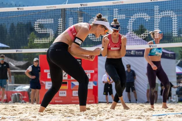 Beach Pro Tour Elite 16 Gstaad, 03 07 2025 Cinja Tillmann GER , Svenja Mueller GER Beach Pro Tour Elite 16 Gstaad on 03 07 2025 Copyright: xBEAUTIFULxSPORTS PeterxWeberx