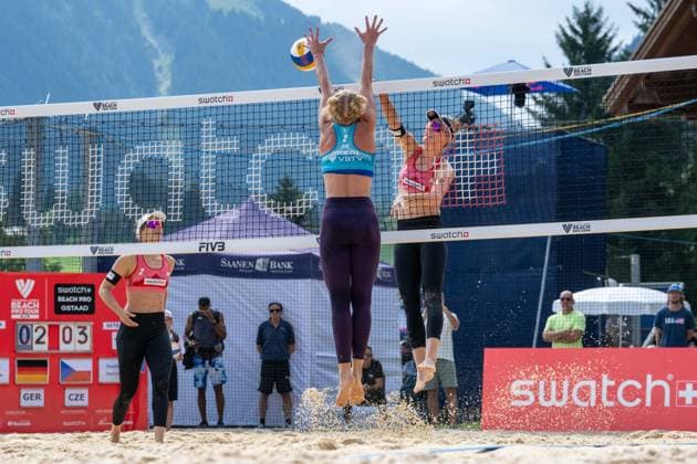 Beach Pro Tour Elite 16 Gstaad, 03 07 2025 Svenja Mueller GER , Cinja Tillmann GER Beach Pro Tour Elite 16 Gstaad on 03 07 2025 Copyright: xBEAUTIFULxSPORTS PeterxWeberx