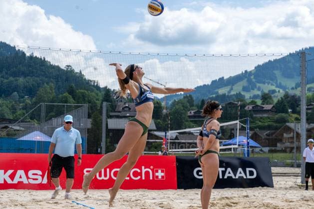 Beach Pro Tour Elite 16 Gstaad, 03 07 2025 Sandra Ittlinger GER , Anna Grüne GER Beach Pro Tour Elite 16 Gstaad on 03 07 2025 Copyright: xBEAUTIFULxSPORTS PeterxWeberx