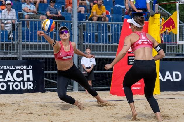 Beach Pro Tour Elite 16 Gstaad, 03 07 2025 Svenja Mueller GER , Cinja Tillmann GER Beach Pro Tour Elite 16 Gstaad on 03 07 2025 Copyright: xBEAUTIFULxSPORTS PeterxWeberx