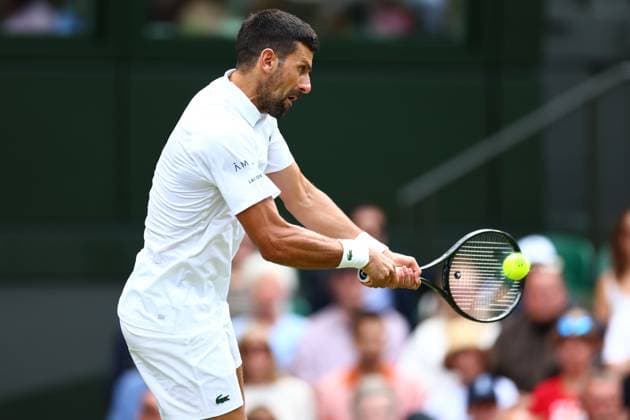 Novak Djokovic during his second round match Wimbledon Tennis Championships, Day 4, The All England Lawn Tennis and Croquet Club, London, UK - 03 Jul 2025London The All England Lawn Tennis and United Kingdom  Copyright: xJamesxMarsh Shutterstockx 15382593bb