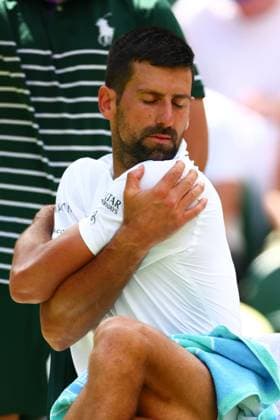 Novak Djokovic during his second round match Wimbledon Tennis Championships, Day 4, The All England Lawn Tennis and Croquet Club, London, UK - 03 Jul 2025London The All England Lawn Tennis and United Kingdom  Copyright: xJamesxMarsh Shutterstockx 15382593bw