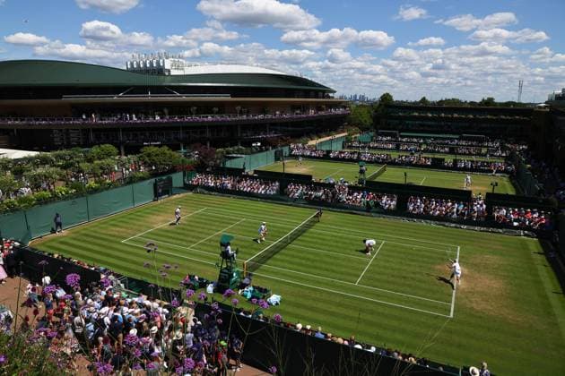 3rd July 2025; All England Lawn Tennis and Croquet Club, London, England; Wimbledon Tennis Tournament, Day 4; Spectators flock to observe matches being played on courts number 14, 15, 16 and 17  ActionPlus12808087 JohnxPatrickxFletcher