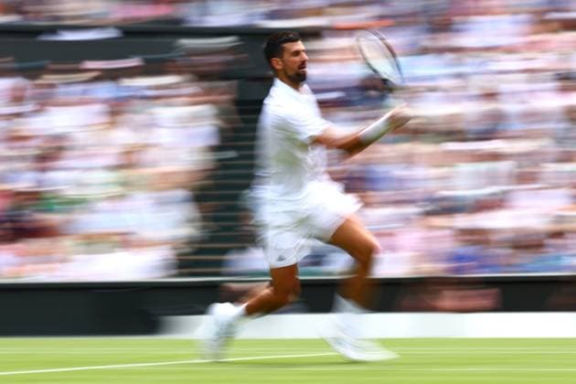 Novak Djokovic during his second round match Wimbledon Tennis Championships, Day 4, The All England Lawn Tennis and Croquet Club, London, UK - 03 Jul 2025London The All England Lawn Tennis and United Kingdom  Copyright: xJamesxMarsh Shutterstockx 15382593cf