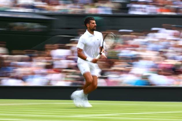 Novak Djokovic during his second round match Wimbledon Tennis Championships, Day 4, The All England Lawn Tennis and Croquet Club, London, UK - 03 Jul 2025London The All England Lawn Tennis and United Kingdom  Copyright: xJamesxMarsh Shutterstockx 15382593cg