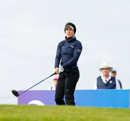 3rd July 2025; The O& x2019;Meara Course at Carton House, Maynooth, County Kildare, Ireland; KPMG Womens Irish Open Golf, Round 1; Chiara Tamburlini of Switzerland watches her teeshot on the 10th hole  ActionPlus12808192 PeterxFitzpatrick