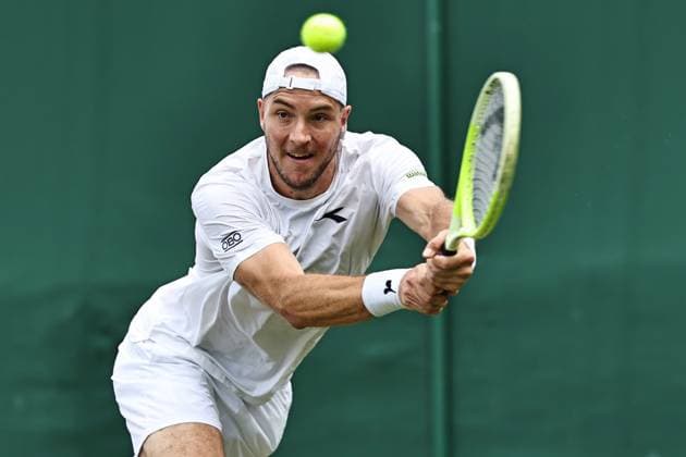 Jan Lennard Struff, GER, during second round of 2025 All England Lawn Tennis Championships at Wimbledon, mens singles, London, 03 07 2025