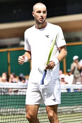 Jan Lennard Struff, GER, during second round of 2025 All England Lawn Tennis Championships at Wimbledon, mens singles, London, 03 07 2025