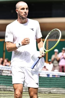 Jan Lennard Struff, GER, during second round of 2025 All England Lawn Tennis Championships at Wimbledon, mens singles, London, 03 07 2025