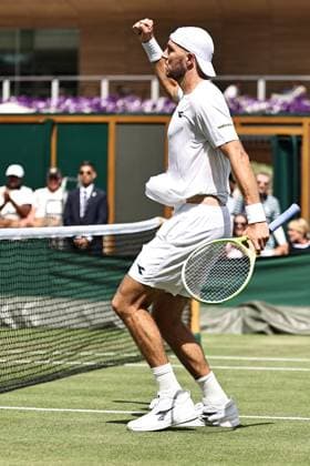 Jan Lennard Struff, GER, during second round of 2025 All England Lawn Tennis Championships at Wimbledon, mens singles, London, 03 07 2025