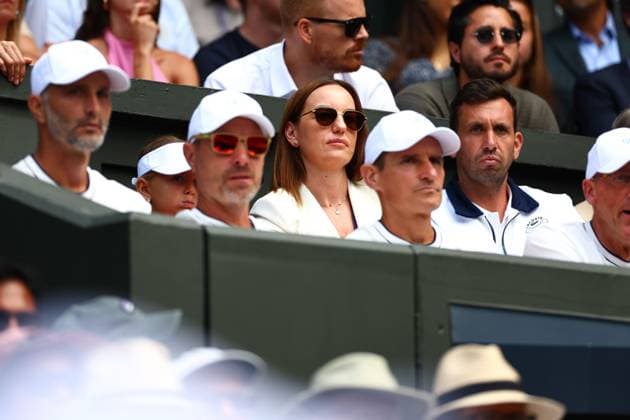 Jelena Djokovic watches Novak Djokovic during his second round match Wimbledon Tennis Championships, Day 4, The All England Lawn Tennis and Croquet Club, London, UK - 03 Jul 2025London The All England Lawn Tennis and United Kingdom  Copyright: xJamesxMarsh Shutterstockx 15382593cm